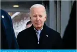  ?? ?? DELAWARE: US President Joe Biden steps out of :HPU[ ,KTVUK 9VTHU *H[OVSPJ *O\YJO HM[LY H[[LUKPUN THZZ VU 1HU\HY` · (-7