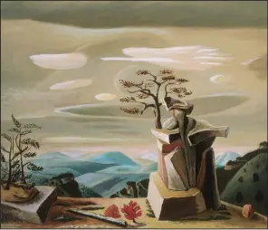  ?? (University of Arkansas Press, Historic Arkansas Museum) ?? Everett Spruce, “Arkansas Landscape,” 1938, oil on hardboard, the Phillips Collection, Washington, from “Arkansas Made, Second Edition, Volume II,” 2021