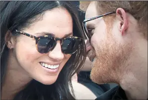  ??  ?? Special announceme­nt? Meghan and Harry could be setting a date...