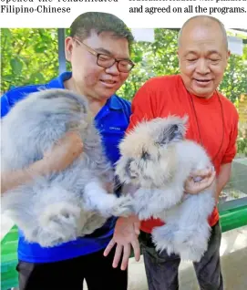  ?? PHOTOGRAPH BY ANALY LABOR FOR THE DAILY TRIBUNE @tribunephl_ana ?? THE officials and management of Malabon Zoo on Thursday launch the World Rabbit Exhibit ahead of the celebratio­ns of the Chinese New Year on Sunday.