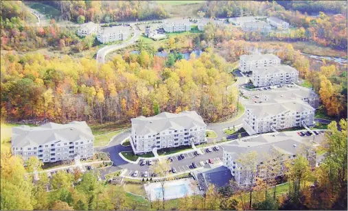  ?? Contribute­d photo ?? Crown Pointe at the Reserve is a large rental complex on Saw Mill Road in Danbury and situated in a nature preserve.