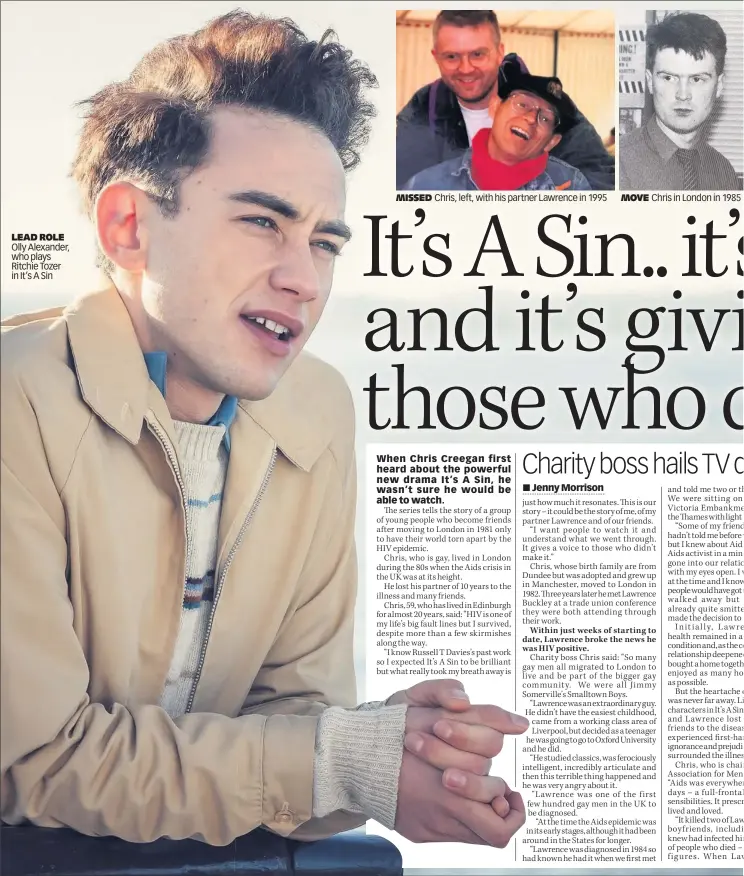  ??  ?? LEAD ROLE Olly Alexander, who plays Ritchie Tozer in It’s A Sin