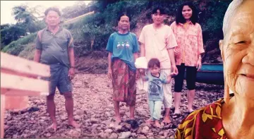  ??  ?? Egau and Sinan with daughters Lirang and Jennifer.