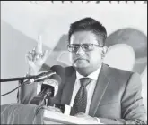  ?? ?? Finance Minister Dr Ashni Singh speaking at the event (Ministry of Finance photo)