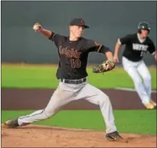  ?? PETE BANNAN — DIGITAL FIRST MEDIA ?? Aston Valley’s Dan Hyatt threw six strong innings to beat Wayne, 8-2, Thursday and help clinch the semifinal series.