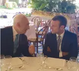  ?? (Courtesy) ?? SHIMON PERES with France’s president-elect Emmanuel Macron.