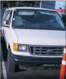  ??  ?? The 10-year-old van used by NightShift Street Ministries was stolen Friday. Police recovered the van, but say it is likely no longer roadworthy.