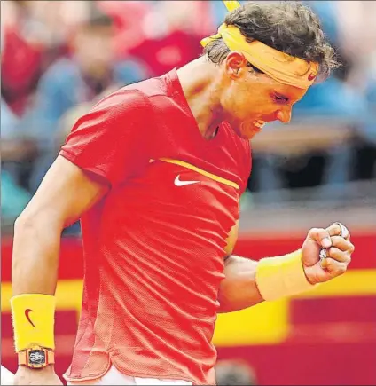  ?? FOTO: EFE ?? Rafa Nadal, en su vuelta a la competició­n desde que se retirara en los cuartos de final del Open de Australia, en enero pasado