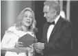 ?? PHIL MCCARTEN, AMPAS/ EPA ?? Faye Dunaway and Warren Beatty got the wrong envelope at the Academy Awards.