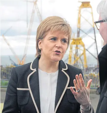  ??  ?? REVIEW: Nicola Sturgeon said she thought the industry “understood” the decision.