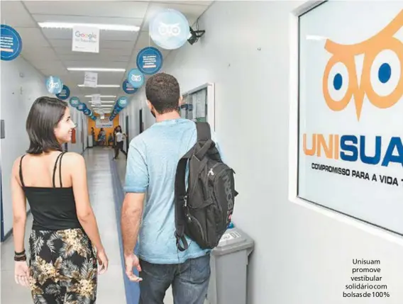  ?? Divulgação ?? Unisuam promove vestibular solidário com bolsas de 100%