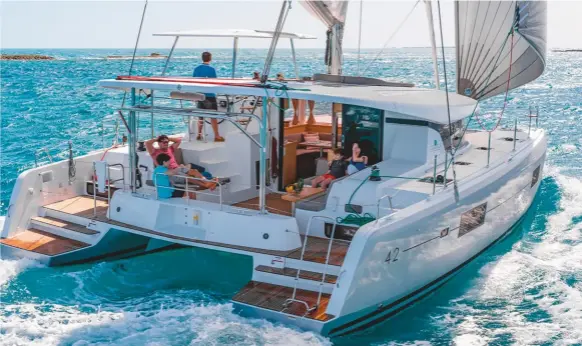  ??  ?? A shared ownership scheme could allow you to become a partner in a Lagoon 42 catamaran