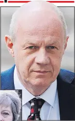  ??  ?? ®Ê OLD PALS: Damian Green, above, who denies porn claims, is an ally of Theresa May, left