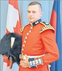  ?? SUBMITTED PHOTO ?? Corporal Michael Gallant of Oyster Bed Bridge is spending the summer with the Band of the Ceremonial Guard in Ottawa.