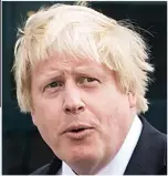  ??  ?? Ambitions: Boris Johnson yesterday