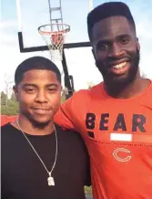  ?? PROVIDED PHOTO ?? MIchael Carney (left) and Bears cornerback Prince Amukamara.