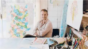  ?? ELIZABETH WEINBERG/THE NEW YORK TIMES 2019 ?? Hunter Biden at his art studio in Los Angeles. The New York gallery that will sell his paintings has promised not to disclose buyers or prices. The gallery is asking as much as $500,000 apiece.