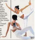  ??  ?? Empires: Meghan’s flair for yoga could prove competitio­n for VB’S beauty line. Gwyneth Paltrow doing yoga, inset