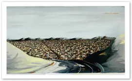  ?? ?? Straying from the heart of L.A., 1984's “Valley View” is an acrylic on 3D constructi­on.