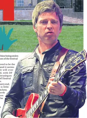  ??  ?? Headline act Noel Gallagher in 2015