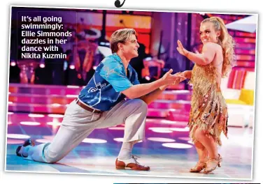  ?? ?? It’s all going swimmingly: Ellie Simmonds dazzles in her dance with Nikita Kuzmin