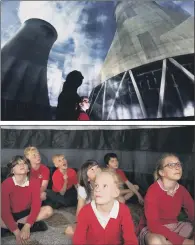  ??  ?? Carlton-in-Snaith primary pupils were the first pupils to enjoy a unique new ‘pop-up’ planetariu­m developed by Drax to support learning in science, technology, engineerin­g and maths.