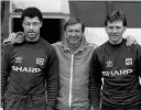  ??  ?? Icons: McGrath with Alex Ferguson and Bryan Robson