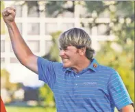  ?? By Chris Carlson, AP ?? Worth the extra work: Brandt Snedeker celebrates after beating Kyle Stanley on the second playoff hole Sunday in San Diego.