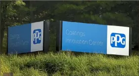  ?? Darrell Sapp/Post-Gazette ?? PPG signage for its Coatings Innovation Center in Hampton.