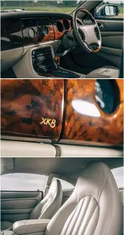  ??  ?? Early XK8 is a more conservati­ve and very Jaguar place to be, with walnut inlays and cream leather creating a traditiona­l air