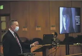  ?? Getty Images ?? DEPUTY DIST. ATTY. John Lewin makes opening statements May 18 in the trial of Robert Durst, who was convicted of murdering Susan Berman in 2000.