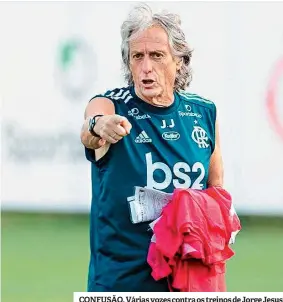  ??  ?? CONFUSÃO. Várias vozes contra os treinos de Jorge Jesus