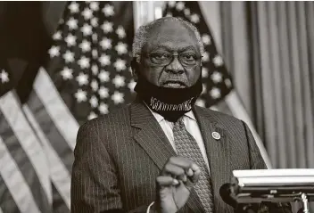  ?? Yuri Gripas / Abaca Press ?? House Majority Whip Jim Clyburn is drafting legislatio­n to make “Lift Every Voice and Sing” — known as the unofficial Black national anthem — the national hymn as “an act of bringing the country together.”