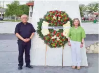  ?? ?? Horan, Se recuerda en el obelisco construido, a los fallecidos, aquí la alcaldesa Norma Treviño el año pasado.