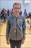  ??  ?? James McCarthy with his first place medal.