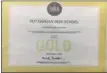  ?? SUBMITTED PHOTO ?? Pottsgrove High School’s Gold LEED certificat­e