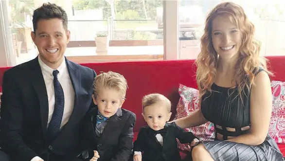  ?? FACEBOOK ?? Michael Bublé and his wife Luisana Lopilato have two sons, Noah, 3, and Elias, who will turn 1 on Jan. 22. Noah has been diagnosed with cancer, the singer confirmed Friday.