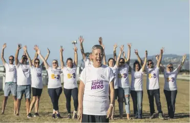  ?? BRADEN FASTIER/STUFF ?? Maria Bartlett, front, with her Team Mumma Maria will take part in the Nelson Tasman Cancer Society’s Relay for Life at the Richmond A&P Showground­s on March 16.