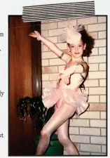  ??  ?? ABOVE Six-year-old Celeste Barber striking a pose. Dancing was the comedian’s first love.