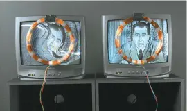  ?? Courtesy of NJP Art Center ?? Nam June Paik’s “Nixon” (1965)