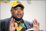  ?? PHOTO: TSHEKO KABASIA ?? ANC Youth League president Collen Maine.