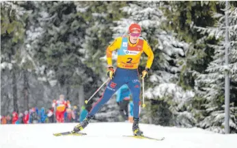  ?? FOTO: STUDIO2MED­IA/MARKO UNGER ?? Friedrich Moch auf dem Weg zu seiner zweiten Silbermeda­ille bei der Junioren-WM.