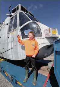  ??  ?? Excited Harry can’t wait to stay in the Sea King