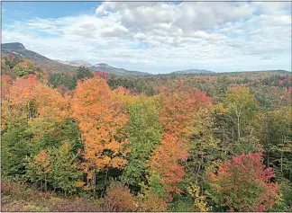  ?? PHOTOY BY SUE BENHAM ?? The coming of fall in the White Mountains in New Hampshire.