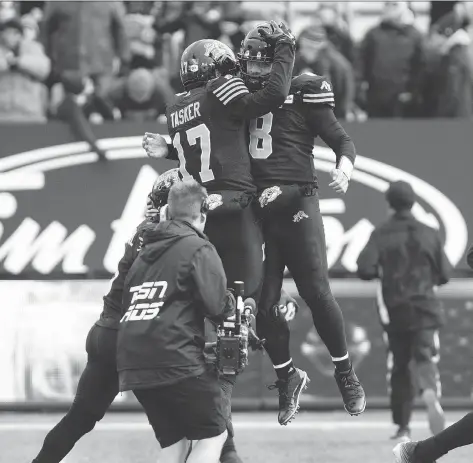  ?? PETER POWER/THE CANADIAN PRESS ?? Hamilton Tiger-cats receiver Luke Tasker will have a busy Sunday at TD Place in Ottawa when the Redblacks host the CFL’S Eastern Final. With Brandon Banks injured, Tasker has been quarterbac­k Jeremiah Masoli’s favourite target.