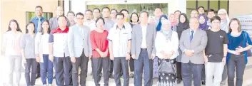  ??  ?? Prof Dr Arham Abdullah (front sixth right), Prof Datuk Dr D Kamarudin D Mudin (front fifth right), Prof Dr Rasid Mail (front third right), Associate Prof Ag Asri Ag Ibrahim (front fifth left) after the event.