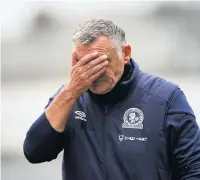  ??  ?? Tony Mowbray during the defeat to Barnsley