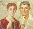  ?? ?? Food for thought: a baker and his wife, from a wall painting in Pompeii