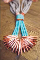  ??  ?? This necklace by Farrell Pacheco of Kewa Pueblo won the jewelry best of division award at the 2018 Santa Fe Indian Market.