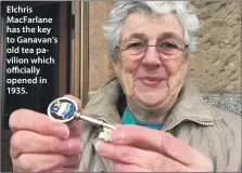  ??  ?? Elchris MacFarlane has the key to Ganavan’s old tea pavilion which officially opened in 1935.